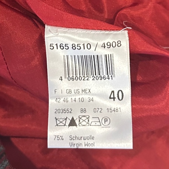 Betty Barclay Collection Red Plaid Short Sleeve Blazer - Size US 10 - Picture 9 of 10